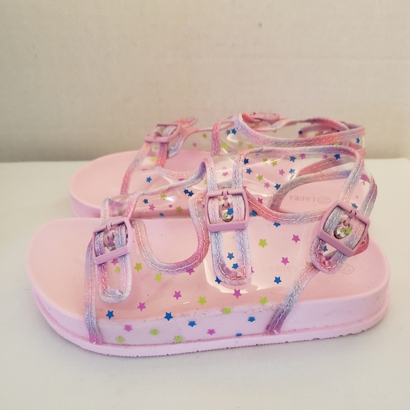 Laura Ashley Stars Toddler Girls Sandals Pink Multicolor Size:T-10. NWOT. - Picture 3 of 10
